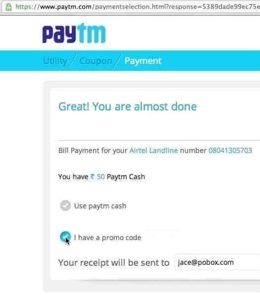 Get 100% cashback at Paytm(offer valid for new users only)