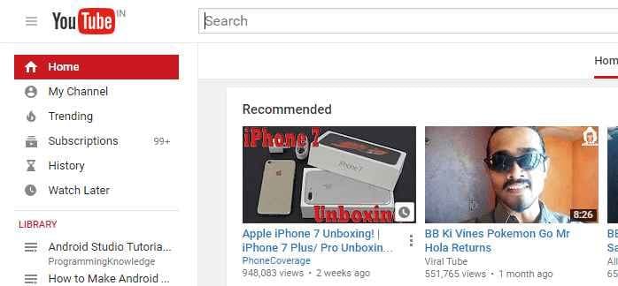 Youtube screenshot