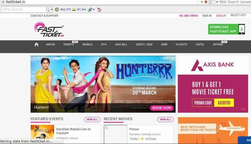 Fastticket.in website