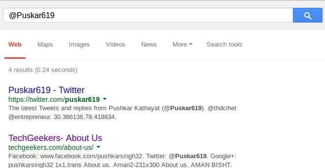 Exact social profile on Google