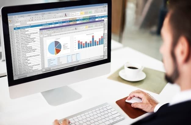 Spreadsheet marketing budget report file concept