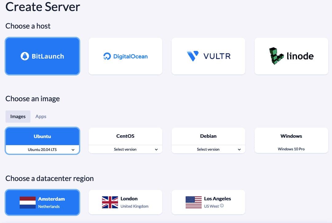 Bitlaunch Server