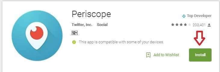 install periscope on nox app player