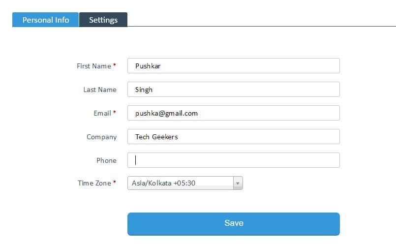 Personal info for get Reviewed