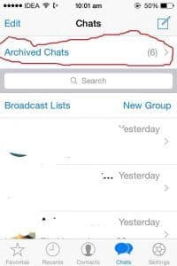 How to see archieve conversation on whatsapp