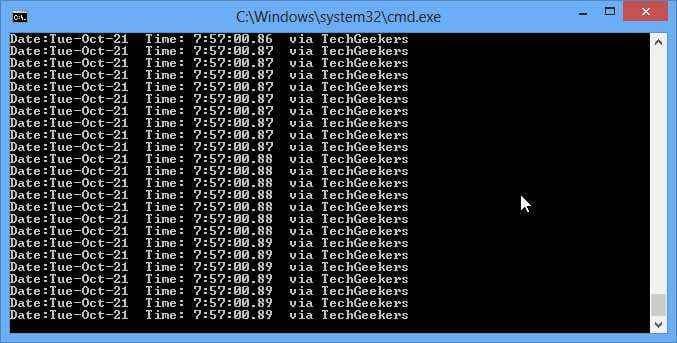 CMD clock window