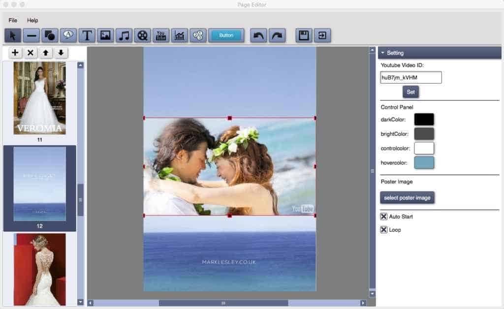 Adding multimedia in flipbook
