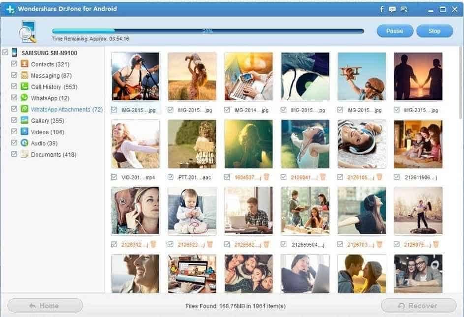 wondershare dr. Fone android recovery tool