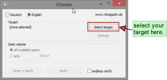 H2test window