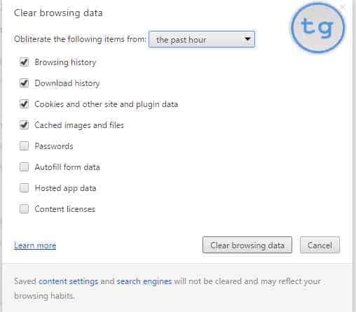 clear browsing history