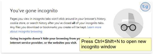 incognito window