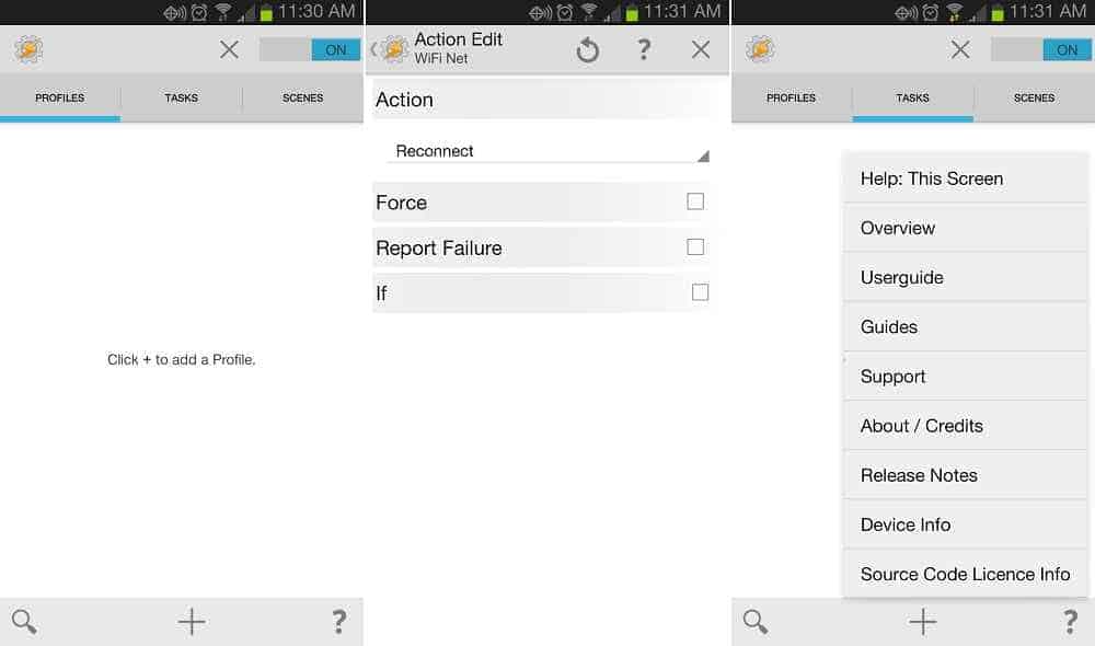 Tasker- android app
