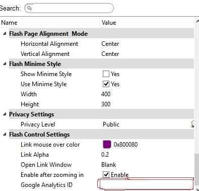 Google Analytics feature in flipbook