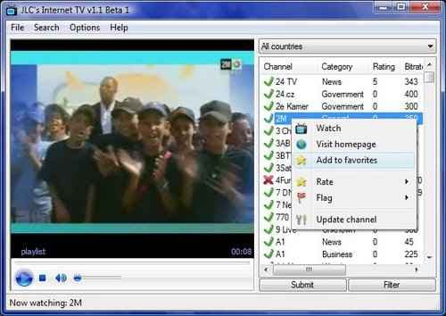 JLC internet tv software to watch live tv online