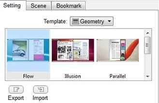 Templates in flipbook maker pro for windows and mac