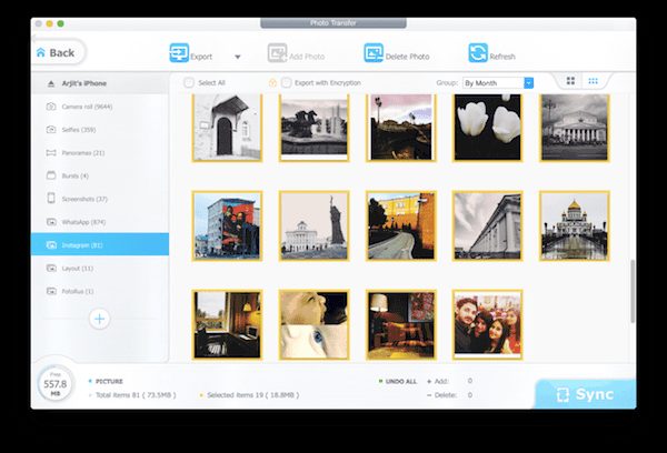 photos tab