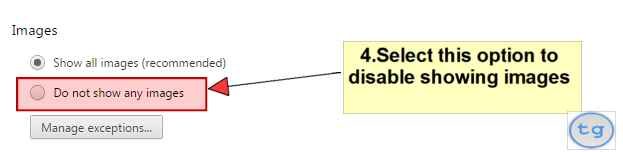 disable image in chrome
