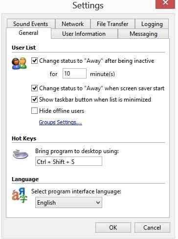 user setting of softron